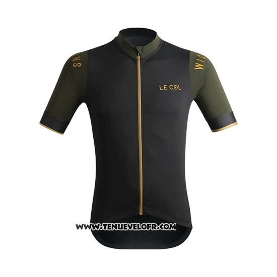 2019 Maillot Ciclismo Lecol Fonce Vert Manches Courtes et Cuissard